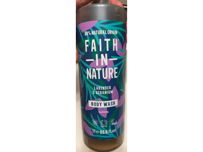 Faith In Nature Body Wash, Lavender & Geranium, 33.8 fl oz/1