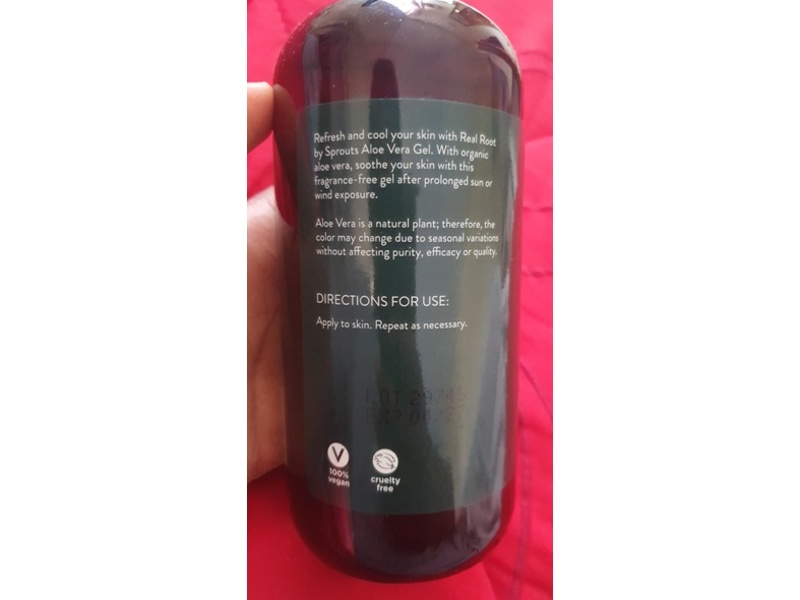 Real Root By Sprouts Soothing AloeVera Gel, Unscented, 16 oz/425 g