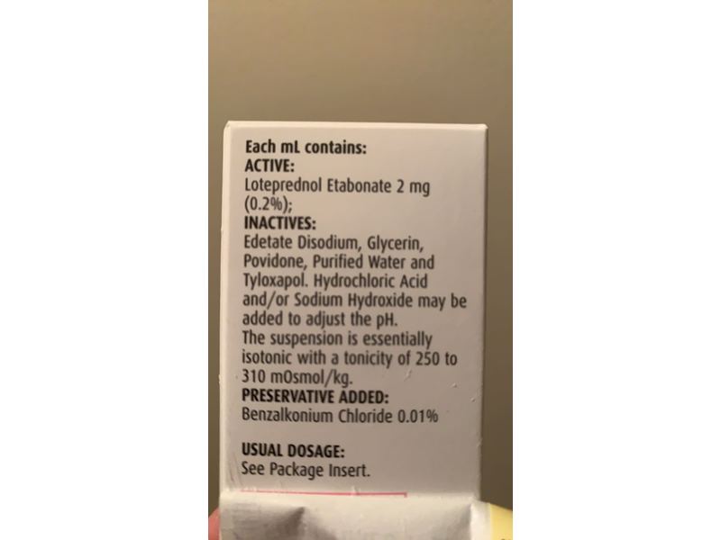 Alrex (Loteprednol etabonate) Suspension 0.2%, 5 mL, Valeant Pharma USA (RX)