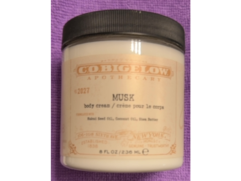 C.O. Bigelow Musk Body Cream, 8 fl oz/236 mL