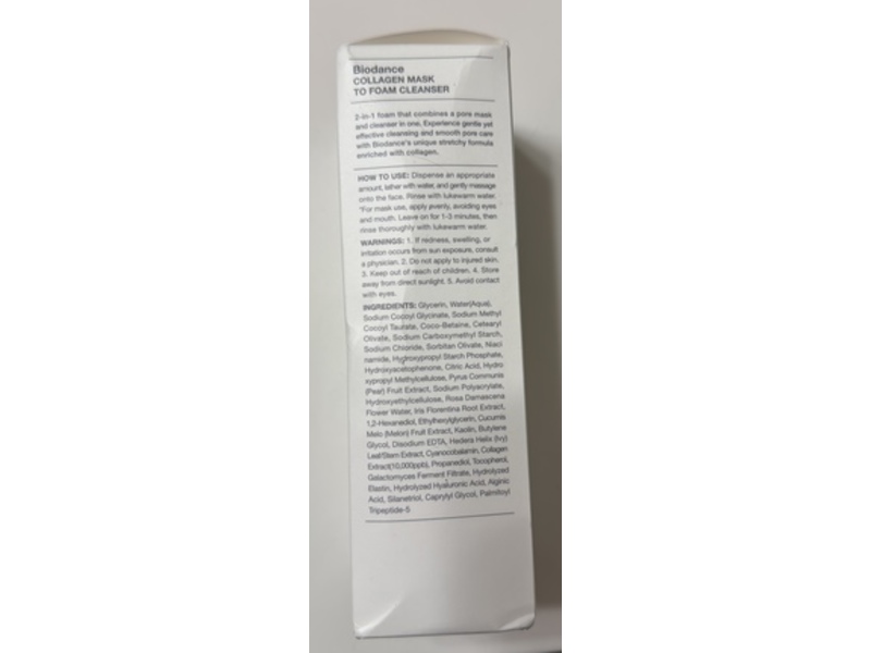 Biodance Collagen Mask Foam Cleanser Face Wash, 5.07 fl oz/150 mL