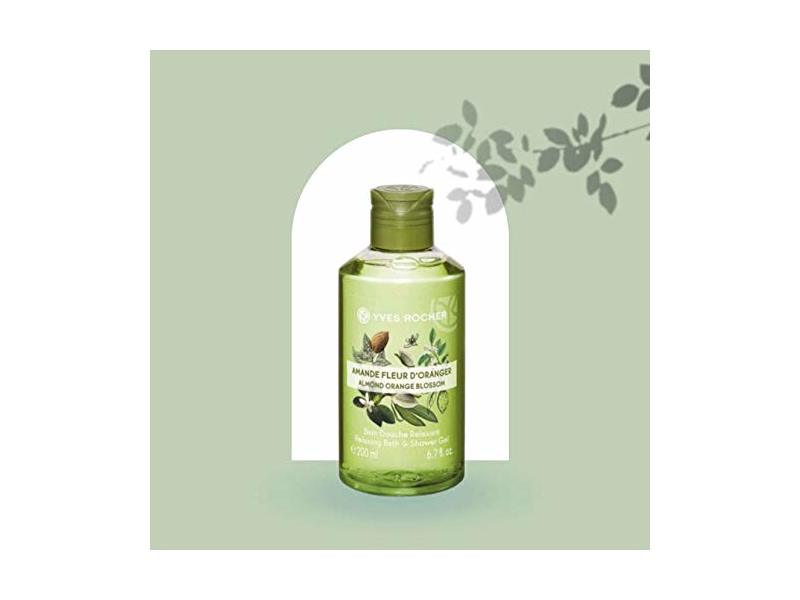Yves Rocher Relaxing Bath & Shower Gel, Almond Orange Blossom, 13.5 fl oz/400 mL