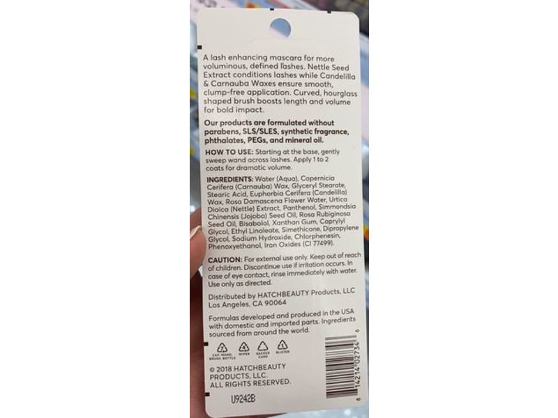 Found Natural Volumizing Mascara,10 BLACK, 0.23 fl oz/7 mL