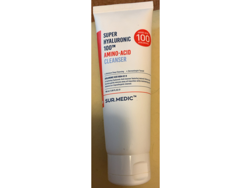 Sur.Medic Amino Acid Cleanser, Super Hyaluronic 100, 3.38 fl oz/100 mL