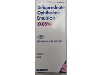 Difluprednate Ophthalmic Emulsion 0.05%, 5 mL, Sandoz (Rx) - thumbnail 2