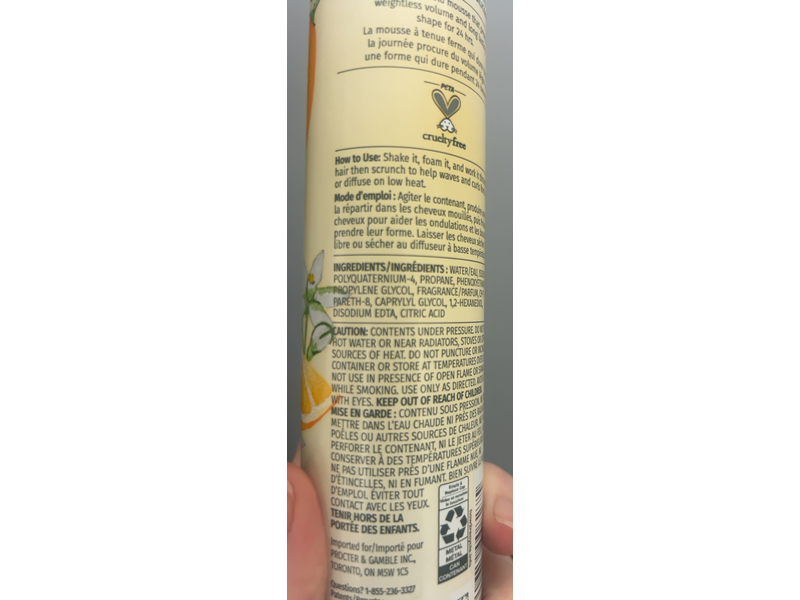 Herbal Essence Volumizing Mousse, Citrus, 6.8 oz/192 g