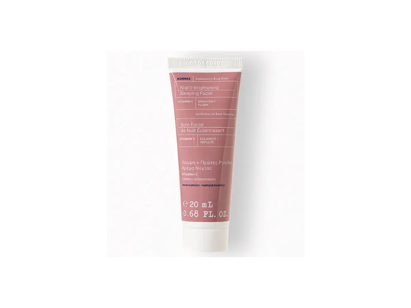 Korres Night-Brightening Sleeping Facial, Apothecary Wild Rose, 0.68 fl oz/20 mL