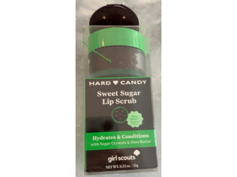 Girl Scouts Hard Candy Sweet Sugar Lip Scrub, Thin Mints, 0.53 oz/15 g