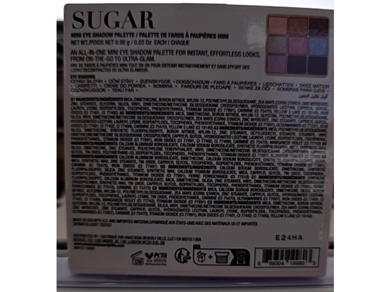 Anastasia Beverly Hills All-In-One Mini Eye Shadow Palette, Sugar, 0.03 oz/0.98 g