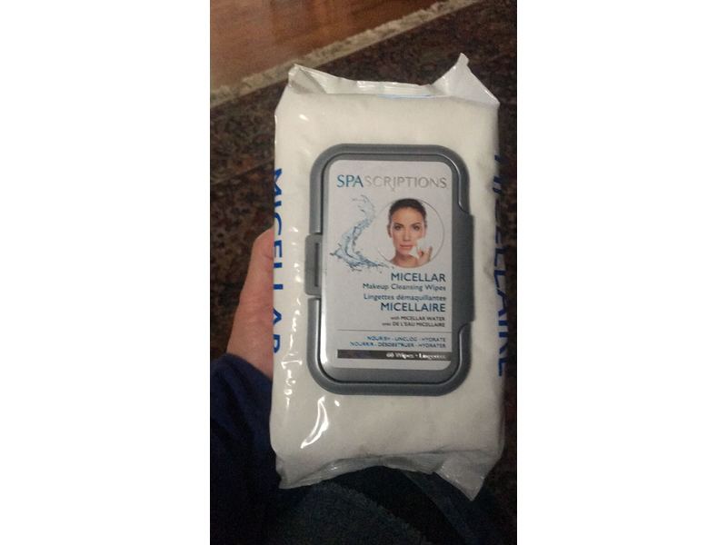 SpaScriptions Makeup Cleansing Wipes, Micellar Water, 30 Count