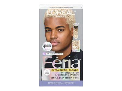 L'Oreal Paris Feria Multi-Faceted Shimmering Permanent Hair Color, 205 Bleach Blonding, 1 Kit
