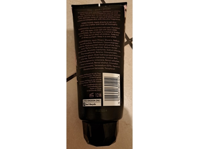 Ted Baker Rose & Cassis Creamy Body Wash, 6.7 fl oz/200 mL
