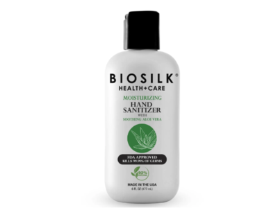 BioSilk Moisturizing Hand Sanitizer, Aloe Vera, 6 fl oz/177 mL
