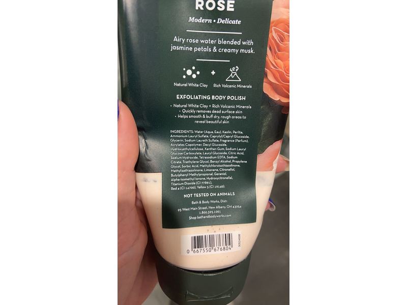 Bath And Body Works Exfoliating Body Polish, Rose, 8 oz/226 g