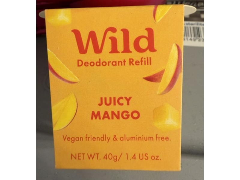Wild Deodorant Refill, Juicy Mango, 1.4 oz/40 g