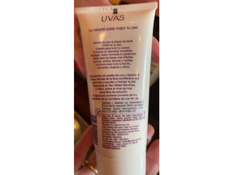Uvas Hand & Body Moisturizing Cream, Grape Seed Oil & Vitamin E, 170 mL