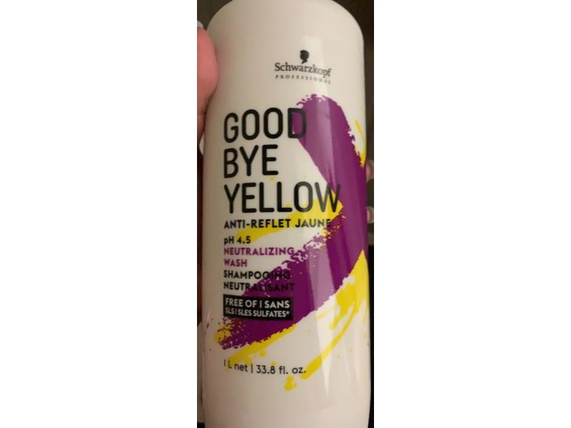 Schwarzkopf Professional Good Bye Yellow Ph 4.5 Neutralizing Wash, 33.8 fl oz/1 L