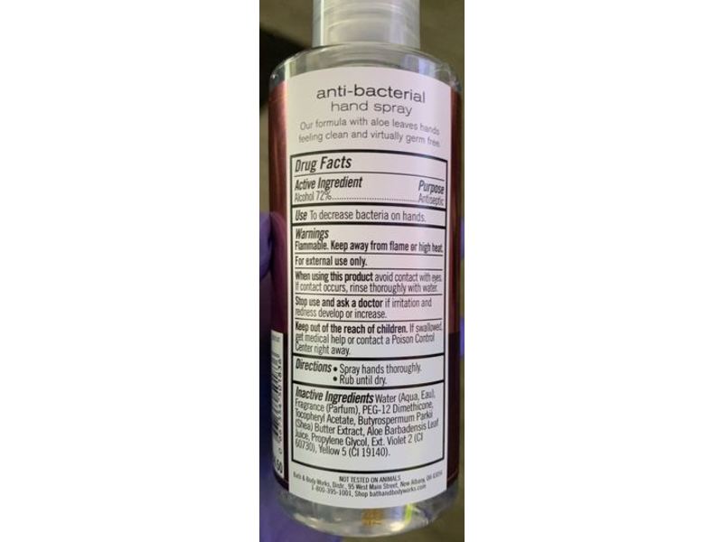 Bath & Body Works A Thousand Wishes Anti-Bacterial Hand Spray, 3 fl oz/88 mL