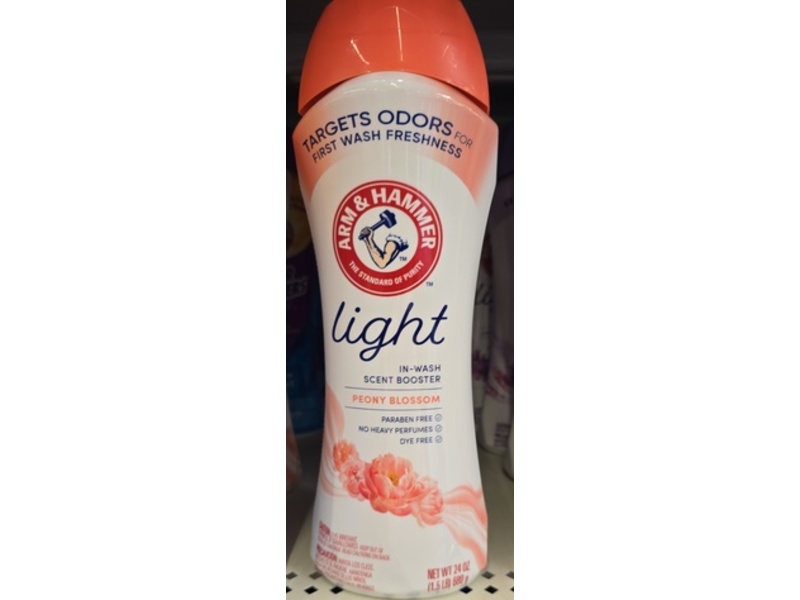 Arm & Hammer Light In-Wash Scent Booster, Peony Blossom, 24 oz/680 g