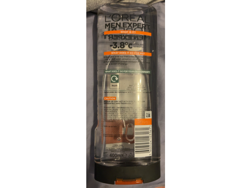 L'Oreal Paris Men Expert Hydra Energetic Extreme Sport Shower Gel, 400 mL