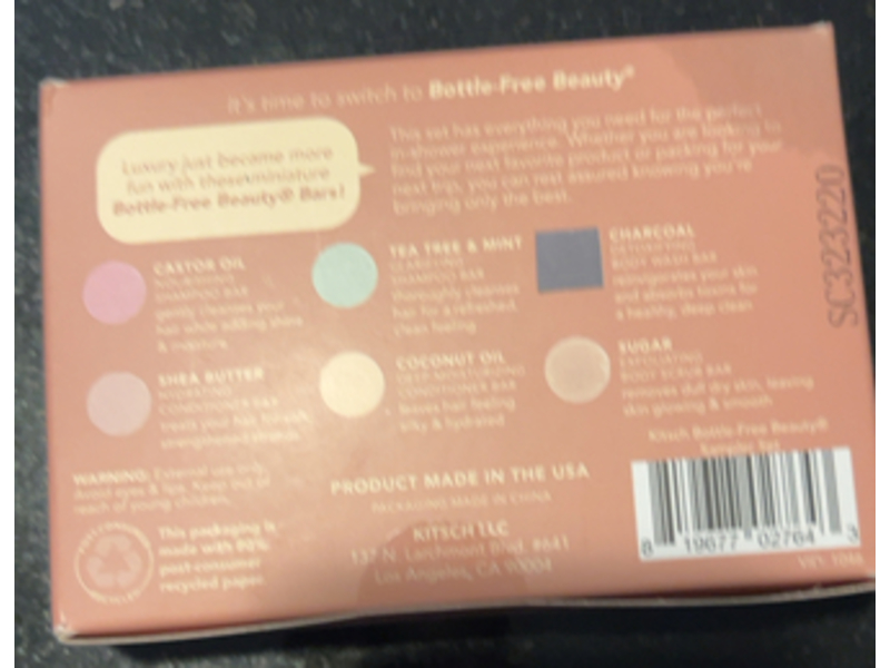 Kitsch Shampoo & Body Wash Sampler Set, 1.90 oz/54 g