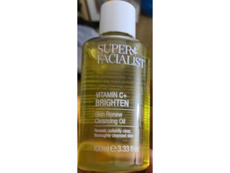 Super Facialist Skin Renew Cleansing Oil, Vitamin C+, Brighten, 3.33 fl oz/100 mL