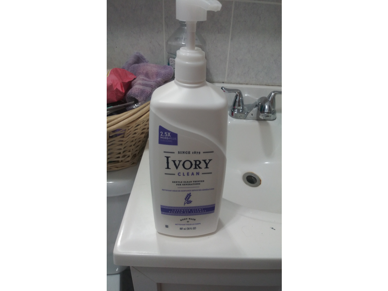 Ivory Clean Body Wash, Lavender, 30 fl oz/887 mL