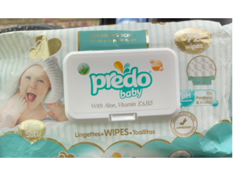 Predo Baby Wipes, Aloe & Vitamin E, 72 Count