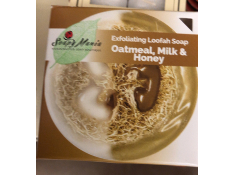 Soapy Mania Exfoliating Loofah Soap, Oatmeal, Milk & Honey, 5 oz/140 g