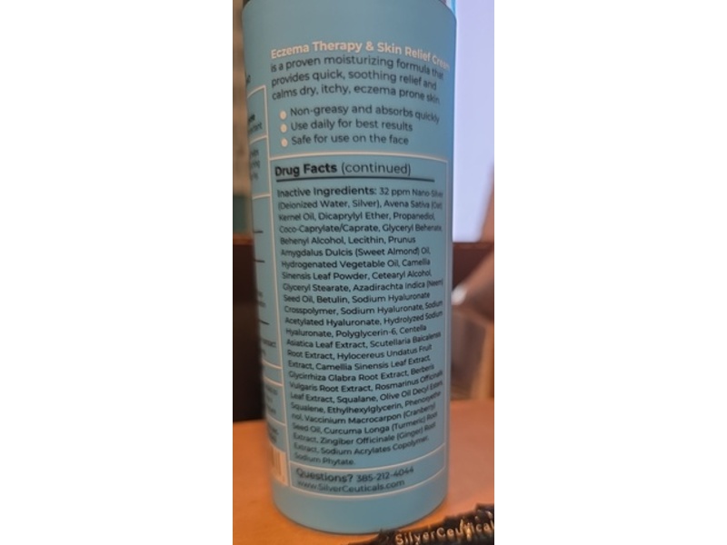 Silverceuticals Eczema Therapy & Skin Relief Cream, 3.4 oz/96 g