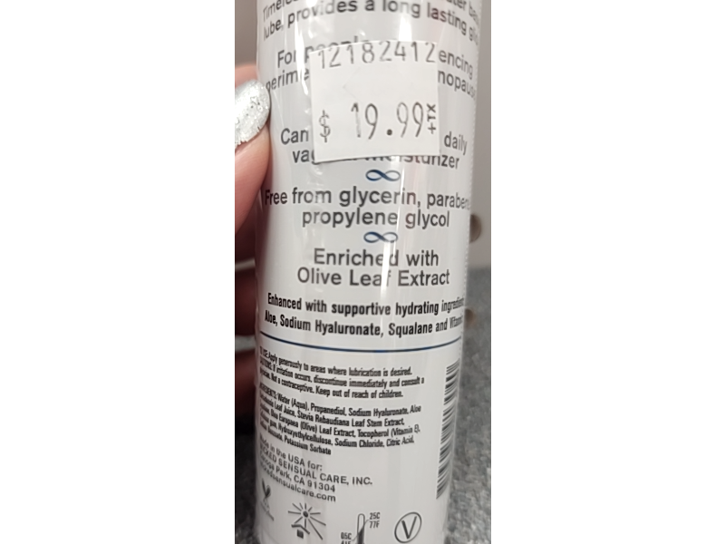 Wicked Sensual Care Simply Timeless Aqua Intimate Lubricant, 4.0 fl oz/120 mL