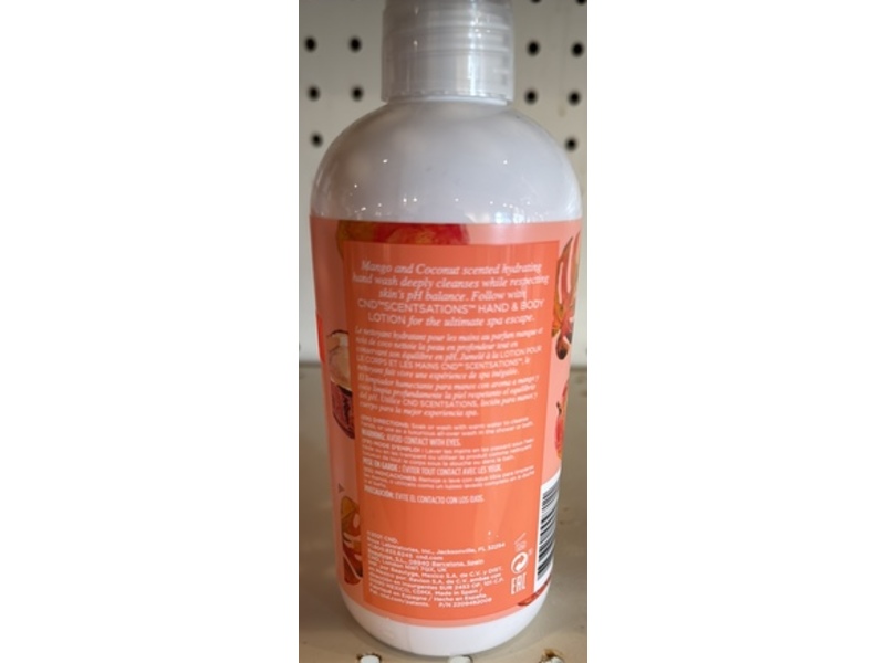 CND Moisturizing Hand Wash, Mango Coconut, 13.2 fl oz/390 mL