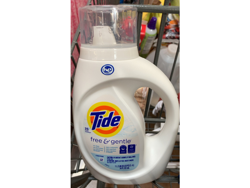 Tide Free & Gentle Laundry Detergent, 34 fl oz/1 L, 25 Loads