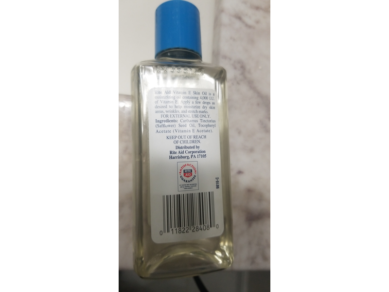 Rite Aid Vitamin E Skin Oil, 4,000 IU, 4.8 oz Ingredients and Reviews