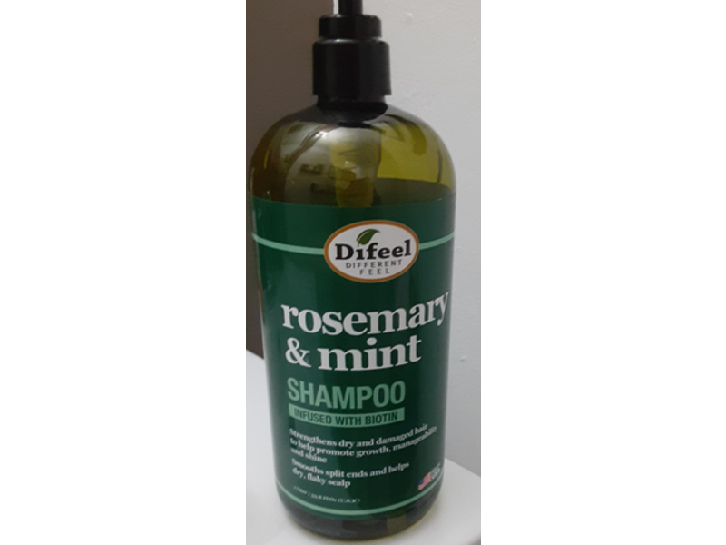 Difeel Strengthening Shampoo, Rosemary & Mint 33.8 fl oz/1 L