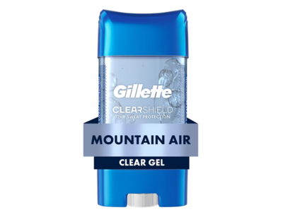 Gillette Clearshield Clear Gel Antiperspirant Deodorant, Mountain Air Scent, 3.8 oz/107 g