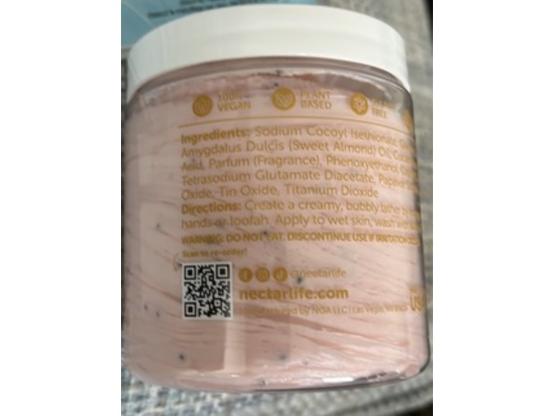 NectarLife Nourishing Whipped Soap, Vanilla Sugar, 5 oz