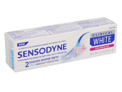 Sensodyne Clinical White Toothpaste, Stain Protector, 2.3 oz/65.2 g