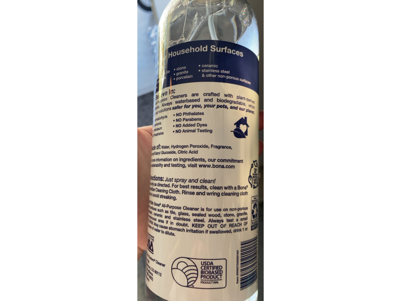 Bona All-Purpose Cleaner, Lavender White Tea, 24 fl oz/709 mL