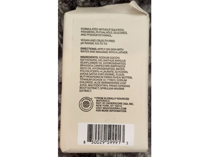 Bravo Sierra Face & Body Cleansing Bar, 5.0 oz