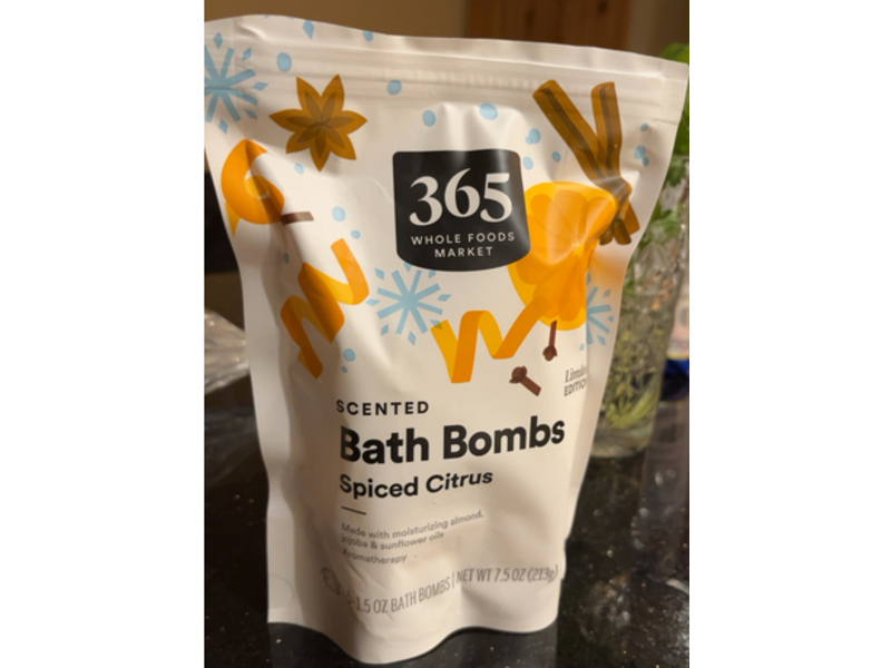 365 Whole Foods Market Bath Bombs, Spiced Citrus, 7.5 oz/213 g