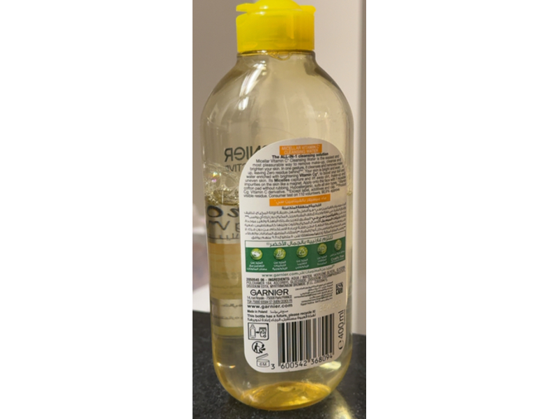 Garnier Skin Active Micellar Cleansing Water, Vitamin C, 400 mL