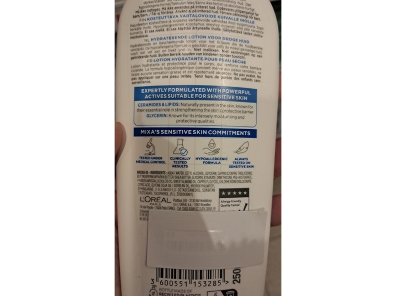 Mixa Ceramide Protect Moisturizing Body Lotion, Dry Skin, 250 mL