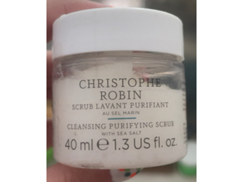 Christophe Robin Cleansing Purifying Scrub, Sea Salt, 1.3 fl oz/40 mL