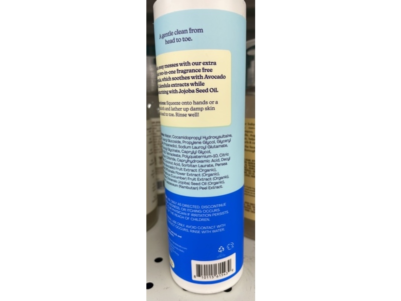 Hello Bello Baby Ultra-Hydrating Shampoo & Wash, Fragrance Free, 10 fl oz/295 mL