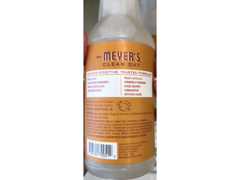Mrs. Meyer's Clean Day Multi-Surface Everyday Cleaner, Apple Cider, 16 fl oz/473 mL