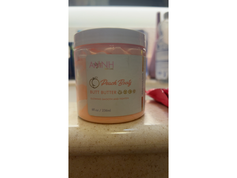 AMNH Skin Care Peach Booty Butt Butter, 8 Fl Oz