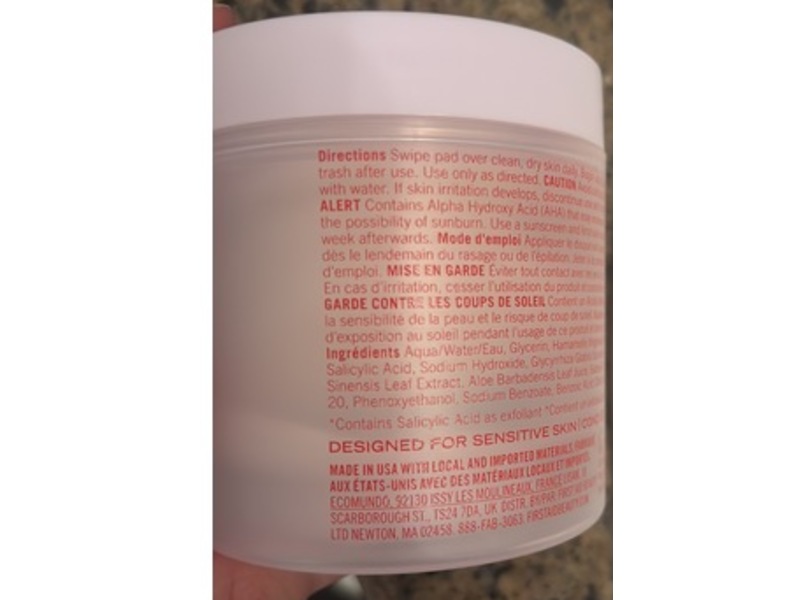 First Aid Beauty Ingrown Hair Pads, BHA + AHA, 60 Count