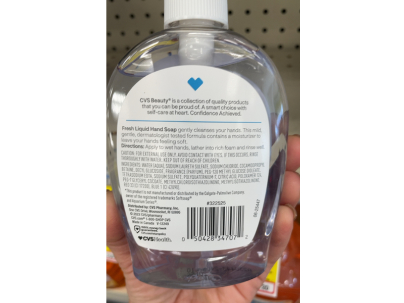CVS Beauty Liquid Hand Soap, Fresh, 7.5 fl oz/222 mL