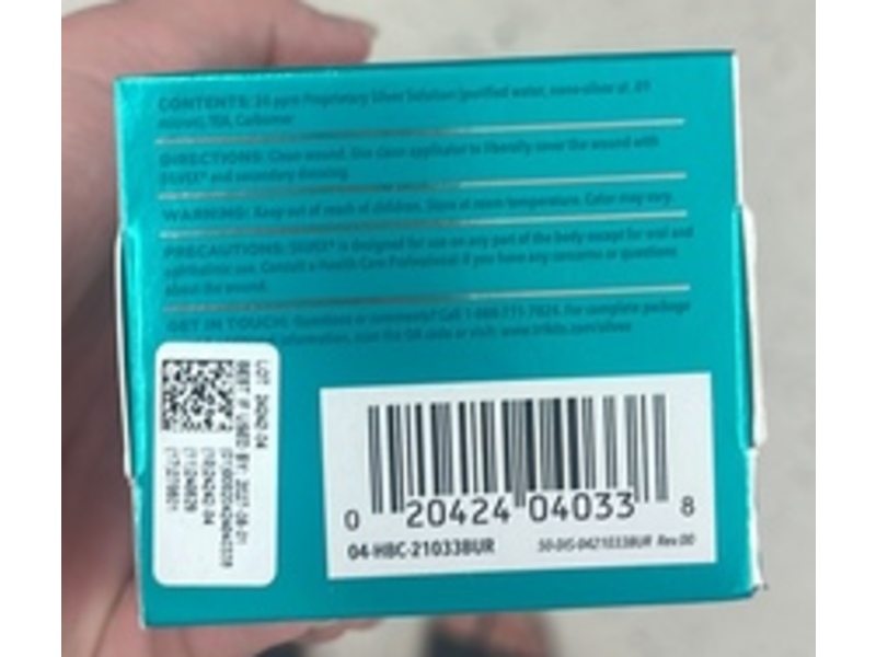 Silvex Burn Gel Moisturizing Antibacterial Hydrogel, 0.18 oz/5 g